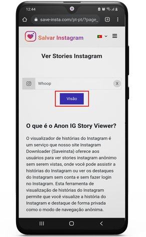 Ver Stories e Highlights Instagram Anonimamente